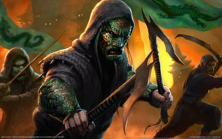 Ekspansi Age Of Conan, monster yang memegang wallpaper senjata, Game,, game, Wallpaper HD