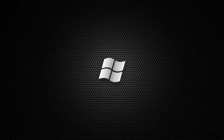 windows, svart, grå, ikon, mesh, HD tapet