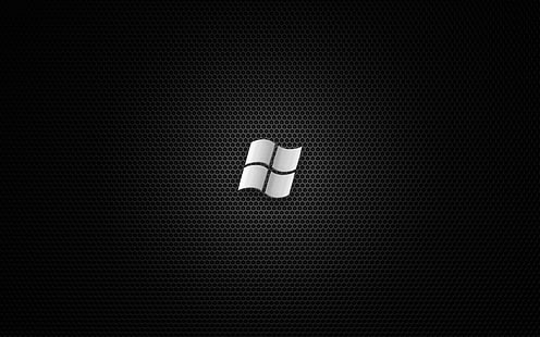 ventanas, negro, gris, icono, malla, Fondo de pantalla HD HD wallpaper