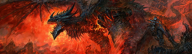 Warcraft, World Of Warcraft, Deathwing (World Of Warcraft), Dragon, HD wallpaper