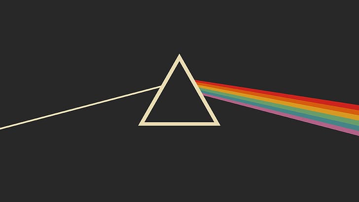 Pink Floyd, gruvbox, Refraction, минимализъм, HD тапет