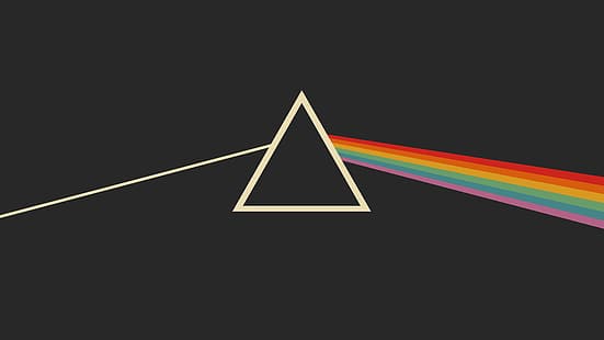 Pink Floyd, gruvbox, Pembiasan, minimalis, Wallpaper HD HD wallpaper