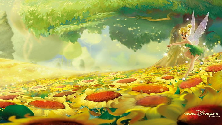 Tinkerbell Cartoon Disney Fairies Abstract Wallpaper HD 1920 × 1080، خلفية HD
