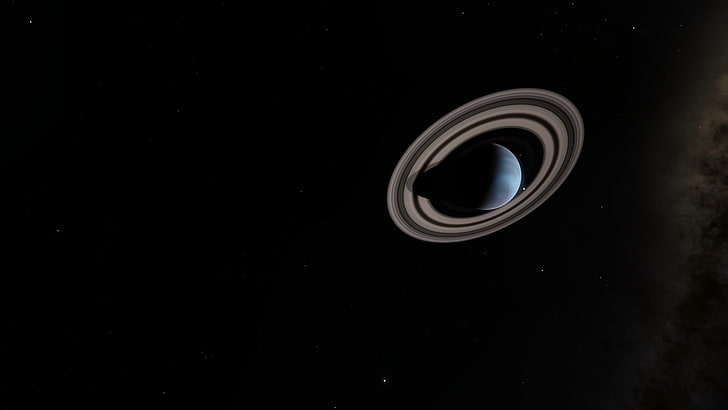 czarno-szary subwoofer samochodowy, kosmos, silnik kosmiczny, planeta, Uran, Tapety HD