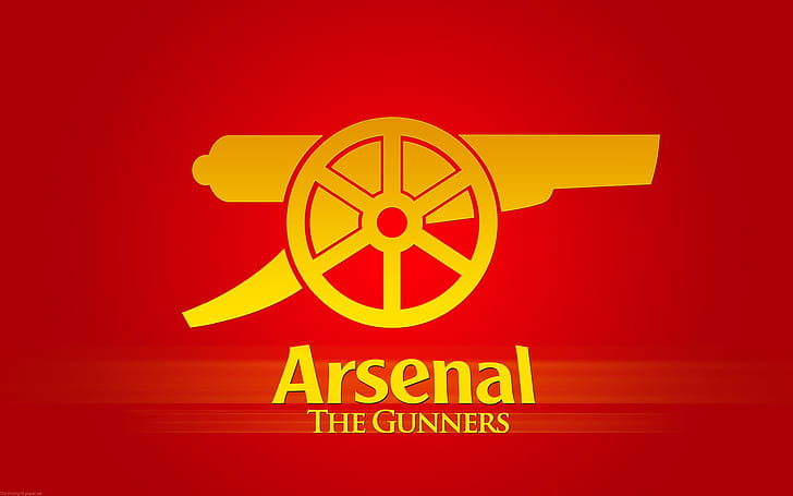 l'iscrizione, il logo, l'emblema, la pistola, l'Arsenal, il Football Club, The Gunners, Sfondo HD