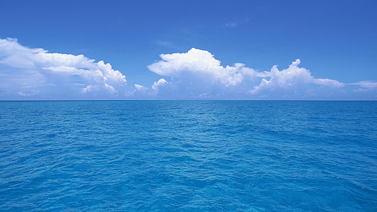 oceano blu acqua, natura, mare, Sfondo HD HD wallpaper