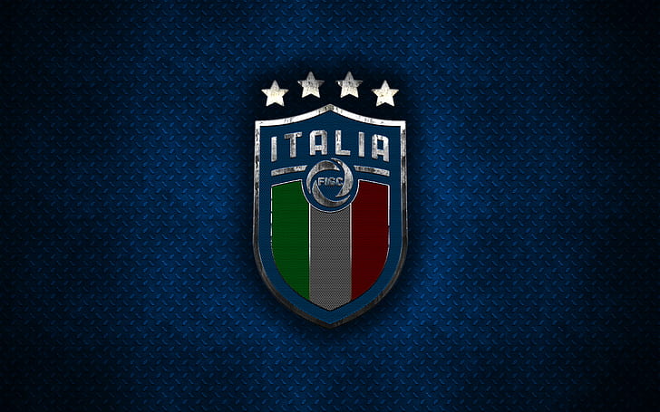 Футбол, сборная Италии по футболу, эмблема, Италия, логотип, HD обои