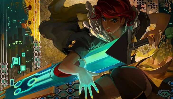 Transistor, Red (Transistor), Supergiant Games, Tapety HD