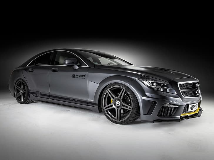 Mercedes, black, benz, Tuning, prior design, c218, cls, edition, class, pd550, HD wallpaper
