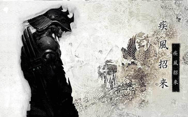 samurai wallpaper, samurai, artwork, warrior, HD wallpaper