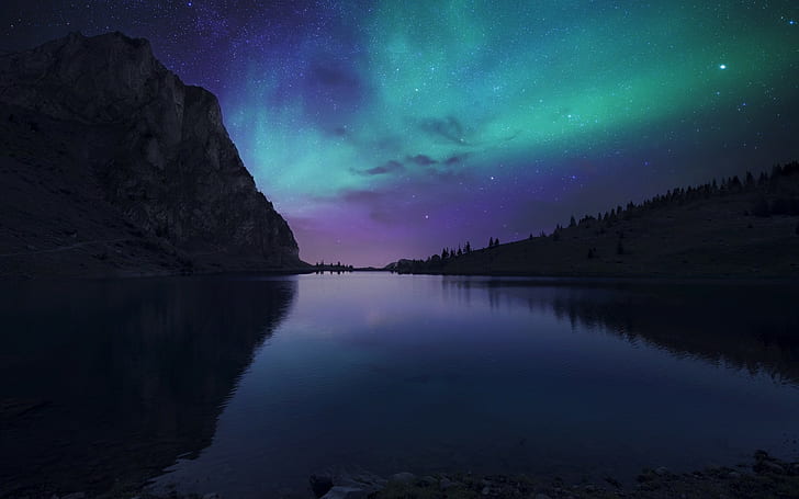 atmósfera, aurora boreal, Fondo de pantalla HD
