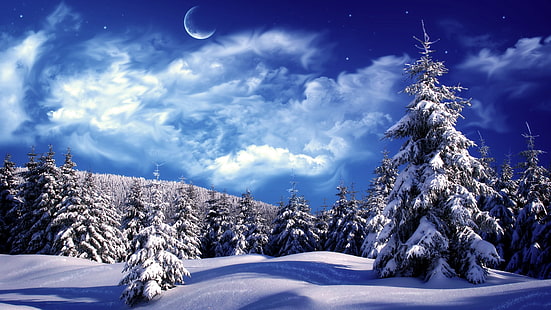 лед, пейзаж, природа, сняг, зима, HD тапет HD wallpaper