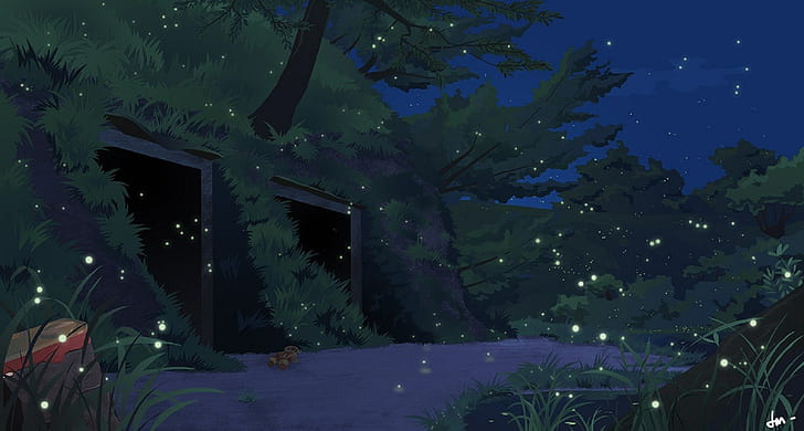 Grab der Glühwürmchen, HD-Hintergrundbild