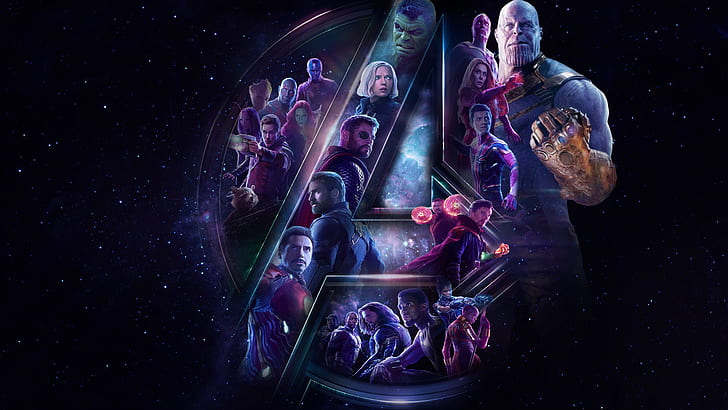 Avengers Infinity War All Superhero And Villain Poster Artwork, HD wallpaper