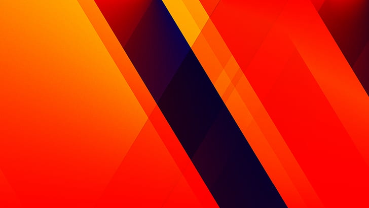 linee, minimalismo, arancione, semplice, arte digitale, Sfondo HD