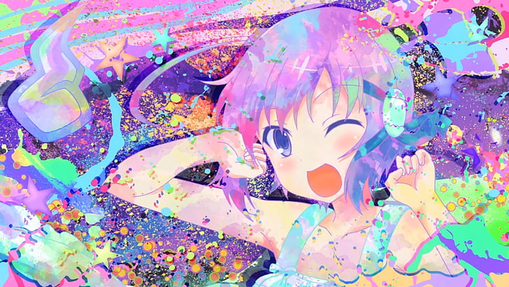 woman anime character wallpaper, Invaders of Rokujouma, anime, anime girls, colorful, Sanae Higashihongan, HD wallpaper