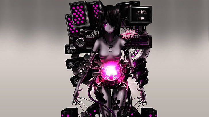 женски робот аниме характер илюстрация, аниме, аниме момичета, HD тапет