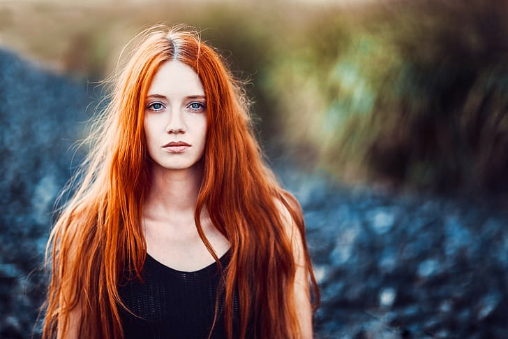 redhead, women, HD wallpaper