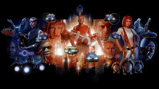 ภาพยนตร์, The Fifth Element, Bruce Willis, Chris Tucker, Gary Oldman, Korben Dallas, Leeloo (The Fifth Element), Milla Jovovich, Ruby Rhod, วอลล์เปเปอร์ HD HD wallpaper