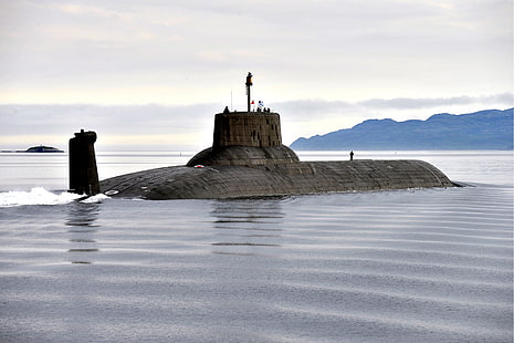 подводница, ВМС, проект 941, Дмитрий Донской, корабът с ядрена енергия, HD тапет HD wallpaper
