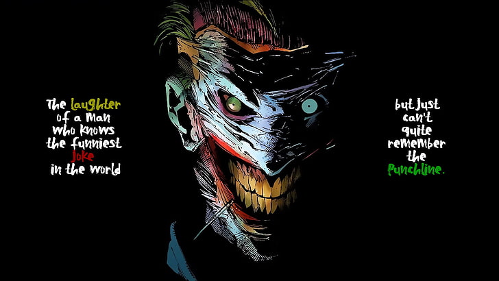 Ilustrasi Joker, Joker, kutipan, Wallpaper HD