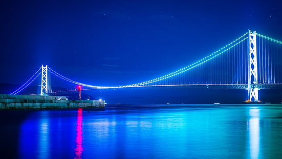 Brücken, Akashi Kaikyo Bridge, HD-Hintergrundbild HD wallpaper