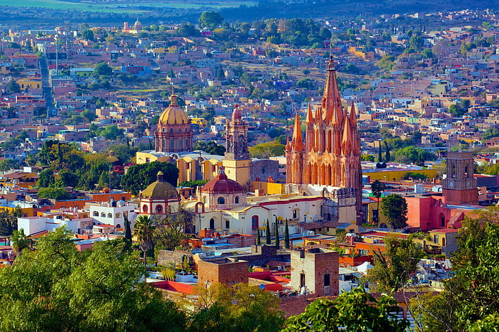 都市、写真、家、メキシコ、サンミゲルデアジェンデ、 HDデスクトップの壁紙