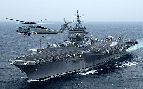 Военни кораби, USS Enterprise (CVN-65), Самолетоносач, Военен кораб, HD тапет HD wallpaper