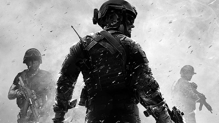 Soldat digitale Tapete, Soldat, Maschinengewehr, HD-Hintergrundbild