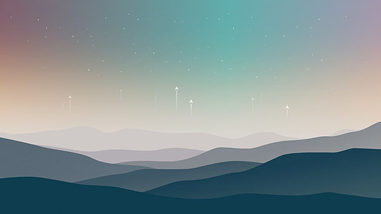 5 K, Kälte, Sterne, Landschaft, Minimal, HD-Hintergrundbild HD wallpaper
