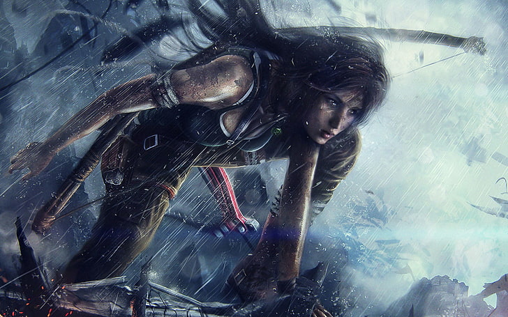 male anime character illustration, Tomb Raider, HD wallpaper