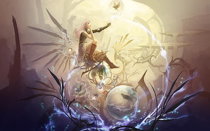 Anime character illustration, fantasy art, HD wallpaper