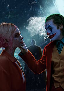 joker y harlen quin, Joker, Guasón, Harley Quinn, Joaquin Phoenix, Fondo de pantalla HD HD wallpaper