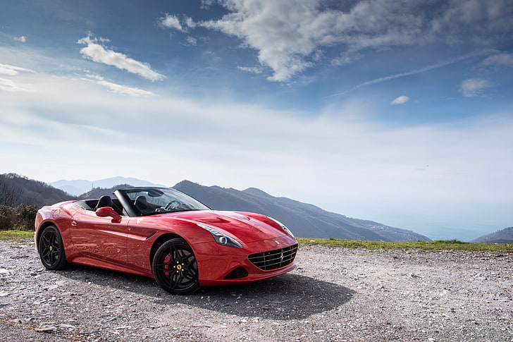 car, the sky, red, Ferrari, California T, Handing Speciale, HD wallpaper