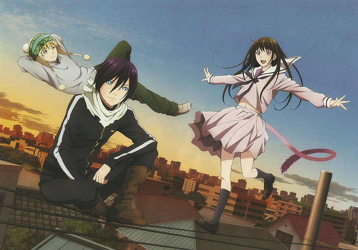 Anime, Noragami, Hiyori Iki, Yato (Noragami), Yukine (Noragami), HD papel de parede