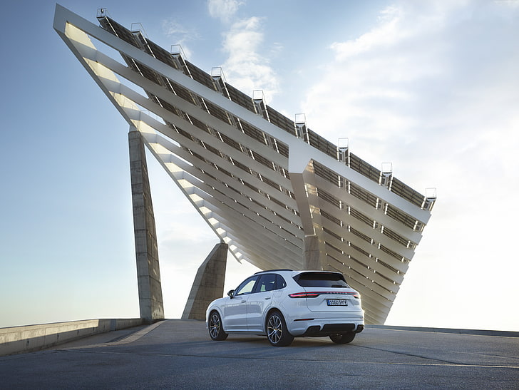SUV, 2019 carros, 4K, carros elétricos, Porsche Cayenne E-Hybrid, HD papel de parede