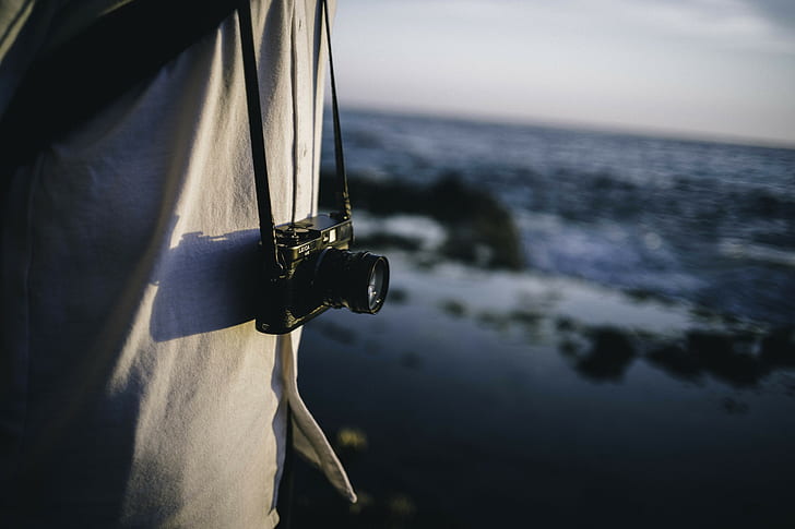 caméra, mer, Fond d'écran HD