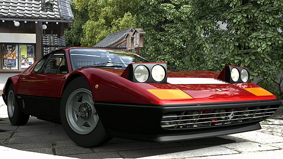 Samochody Ferrari Ferrari 512BB '76 Gry wideo Gran Turismo HD Art, samochody, Ferrari, Gran turismo, Gran Turismo 5, Tapety HD HD wallpaper