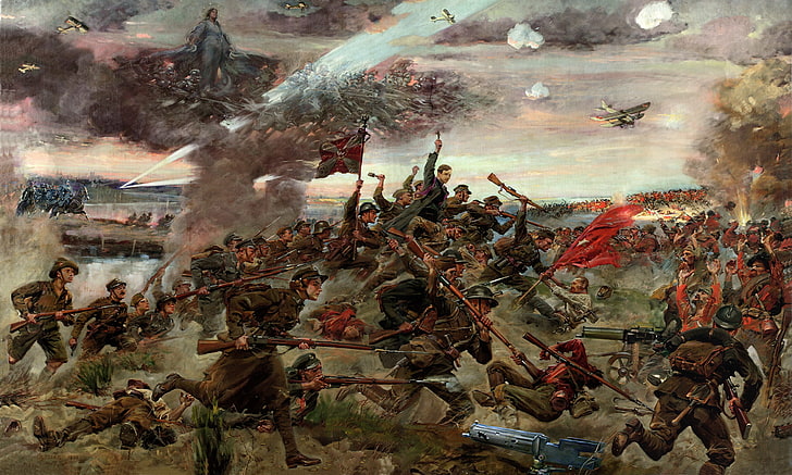 medan perang, seni klasik, Polandia, Hussars Bersayap, katolik, Lithuania, tentara merah, Wallpaper HD