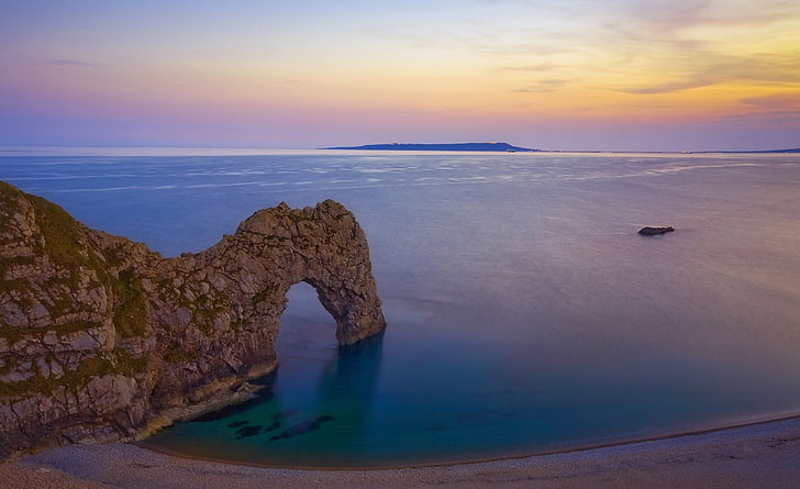 Durdle Door, Jurassic Icon, Dorset, England, body of water and mountain, Europe, United Kingdom, England, Durdle, jurassic, Door ,, Icon ,, Dorset, HD tapet