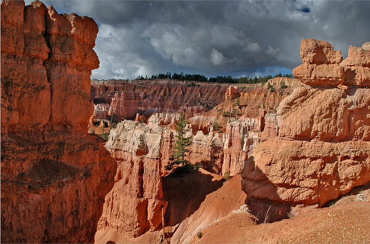 Bryce Canyon, Utah, États-Unis, Amérique, montagnes, rochers, paysage, téléchargement photo, parc national de bryce canyon, déserts, amérique, bryce, canyon, téléchargement, paysage, montagnes, photo, rochers, états, unis, utah, Fond d'écran HD
