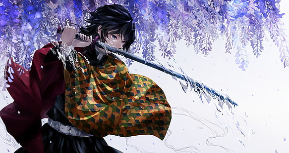  Anime, Demon Slayer: Kimetsu no Yaiba, Giyuu Tomioka, HD wallpaper HD wallpaper