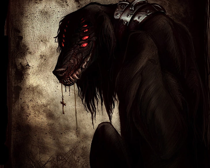 Illustration de monstre aux cheveux longs, Hellsing, Alucard, Fond d'écran HD