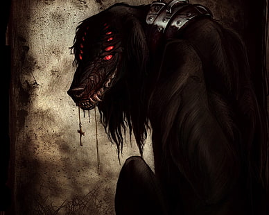 Illustration de monstre aux cheveux longs, Hellsing, Alucard, Fond d'écran HD HD wallpaper
