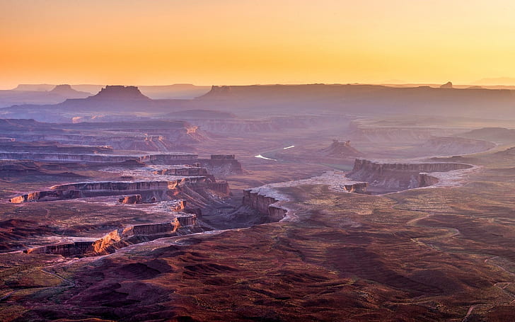 Natur, Landschaft, Canyon, Nebel, Grand Canyon, Utah, Fluss, Panoramen, Erosion, Wüste, USA, klarer Himmel, HD-Hintergrundbild