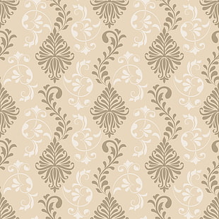 flowers, ornament, vintage, design, texture, background, pattern, graphic, floral, seamless, damask, HD wallpaper HD wallpaper