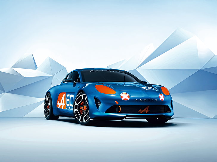 concept, sports car, renault, blue, Renault Alpine Celebration, HD wallpaper