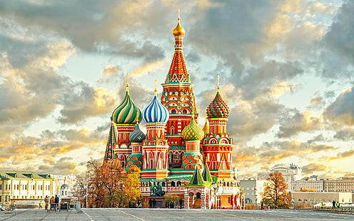 聖ワシリイ大聖堂、モスクワクレムリン、聖ワシリー寺院バジル大聖堂、モスクワ、クレムリン、 HDデスクトップの壁紙 HD wallpaper