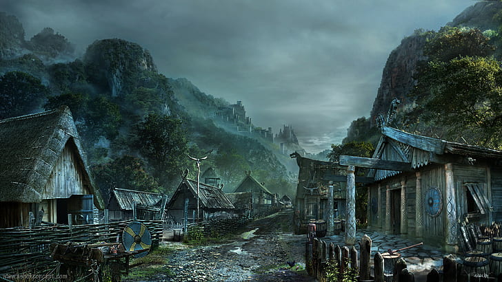 Village, Vikings, HD wallpaper | Wallpaperbetter