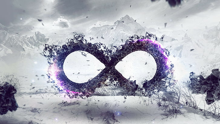 mountains, the wind, sign, symbol, infinity, HD wallpaper